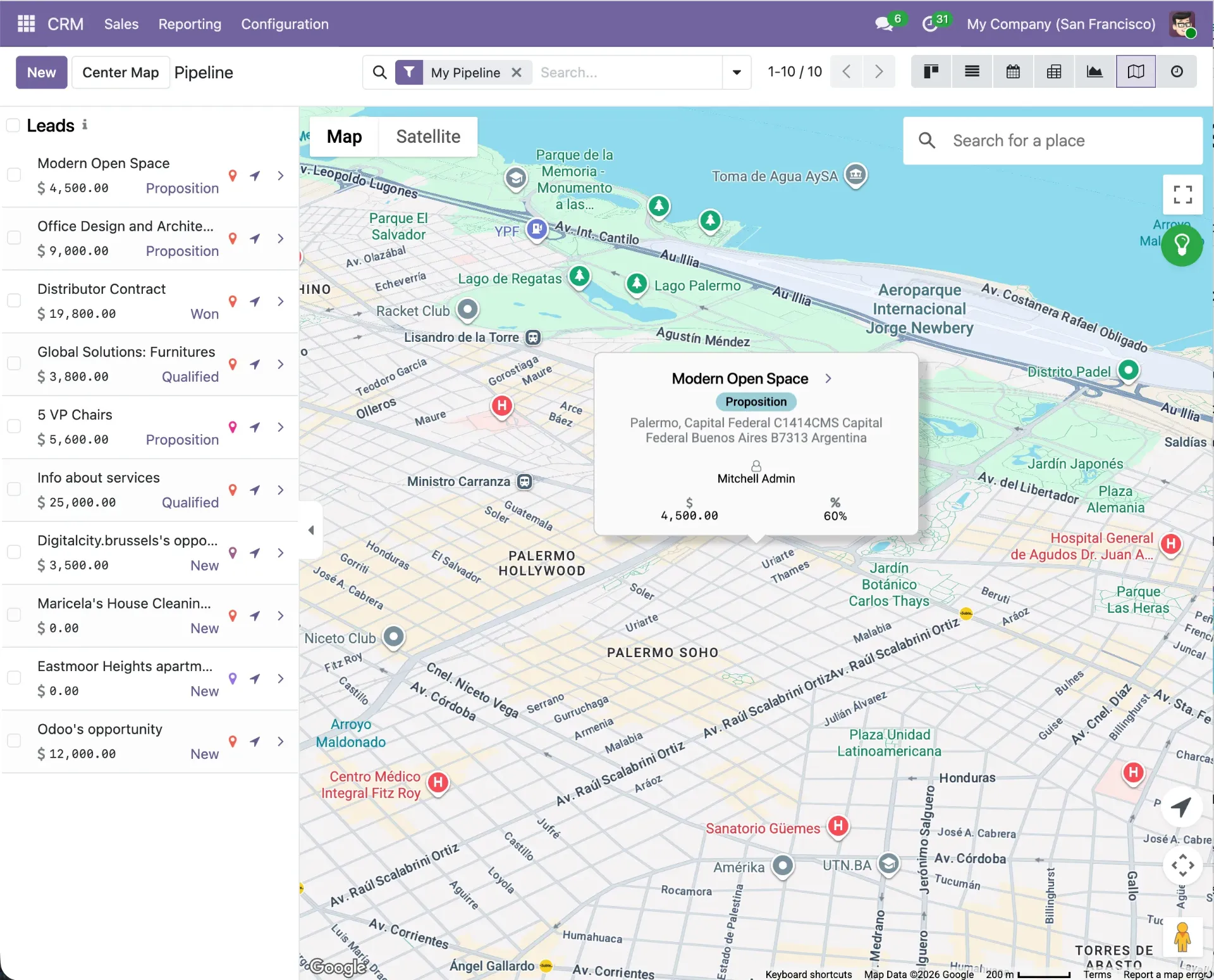 [v19.0] CRM Google Maps