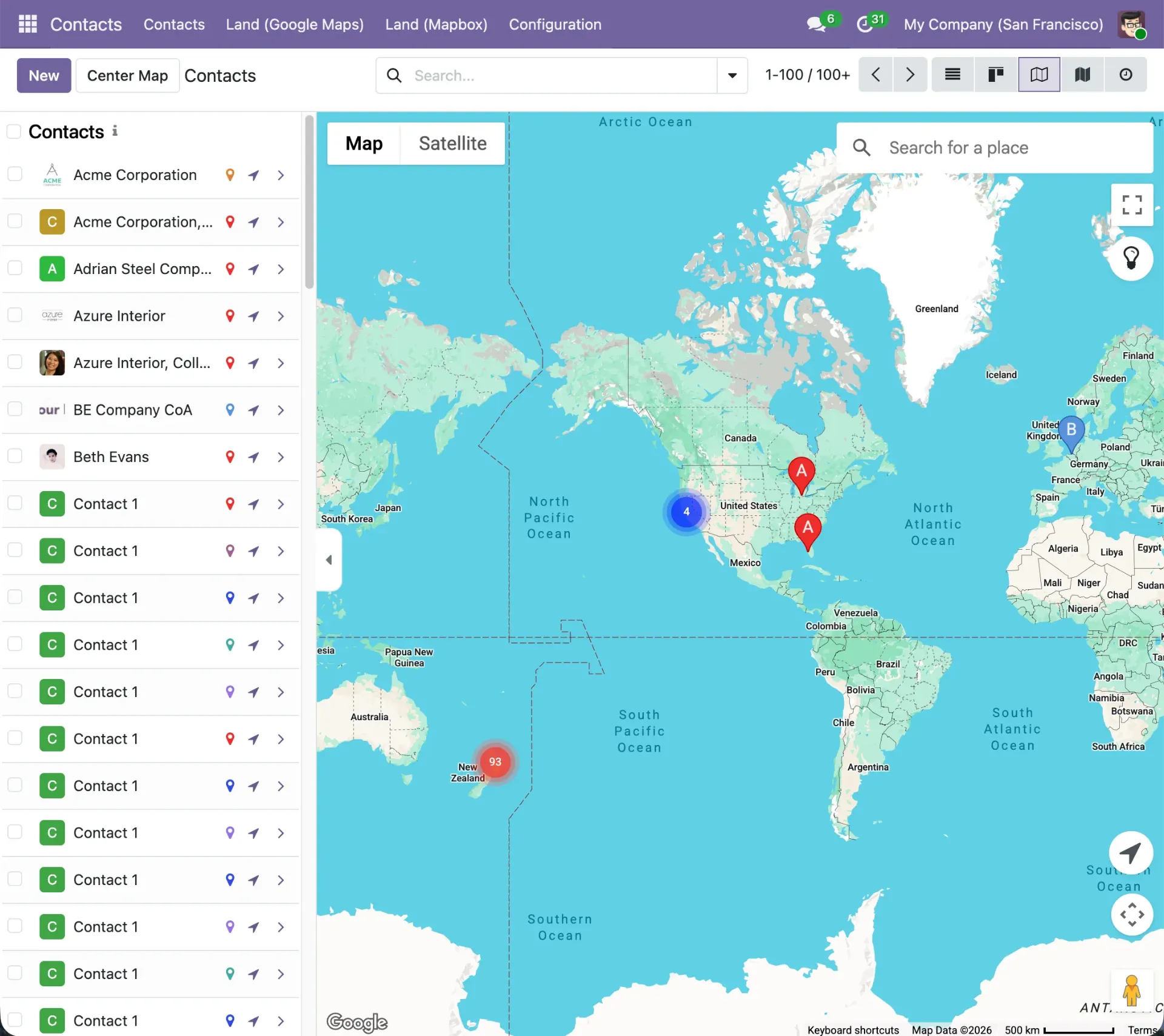 [v19.0] Contacts Google Maps
