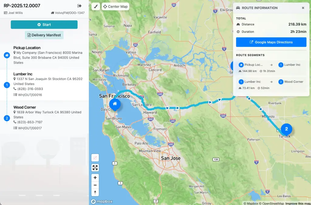 [19.0] Delivery Route Planner with Mapbox