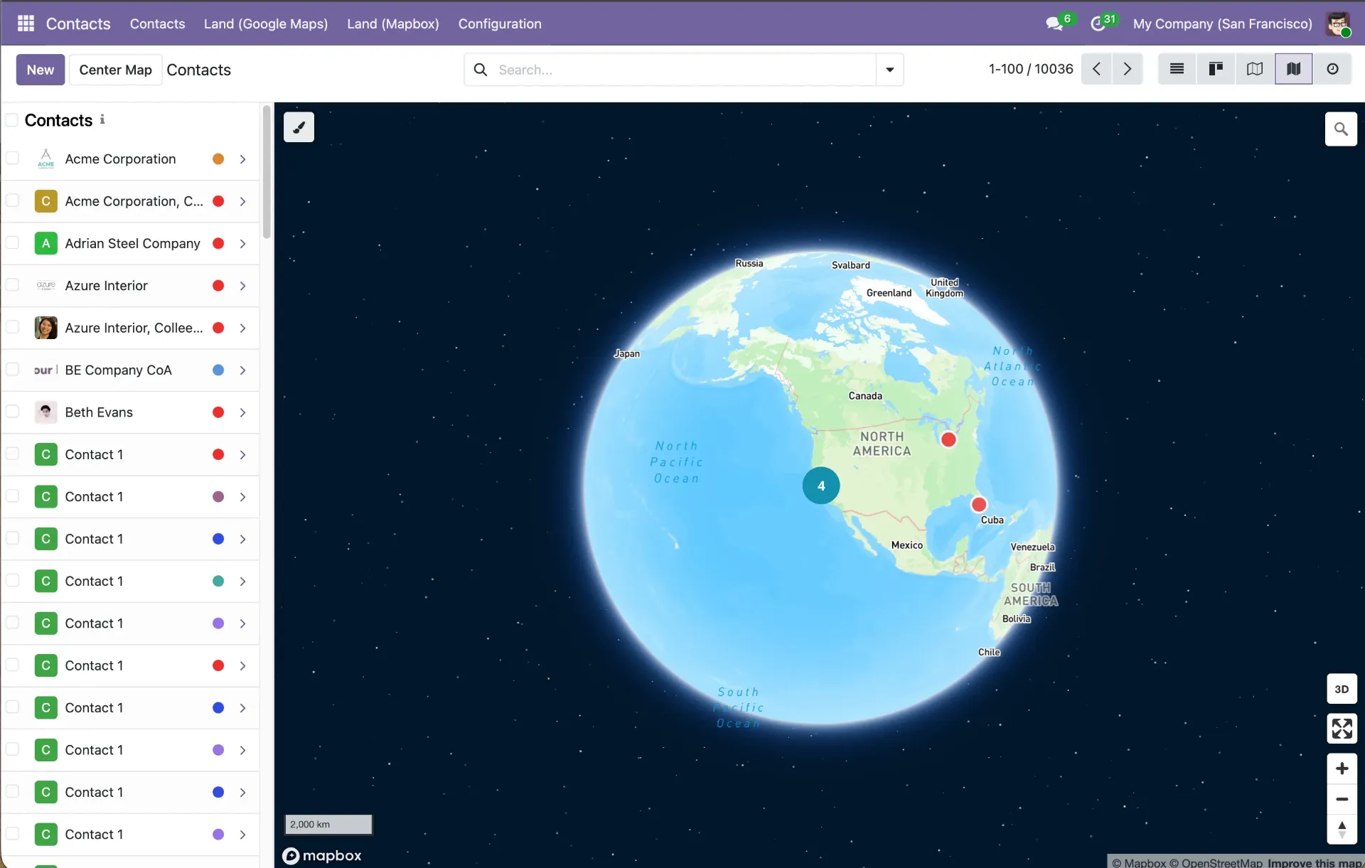[19.0] Contacts Route Planner with Mapbox